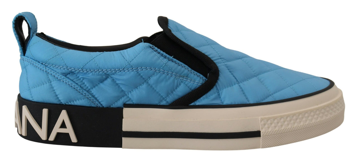 Elegant Light Blue Slip-On Sneakers