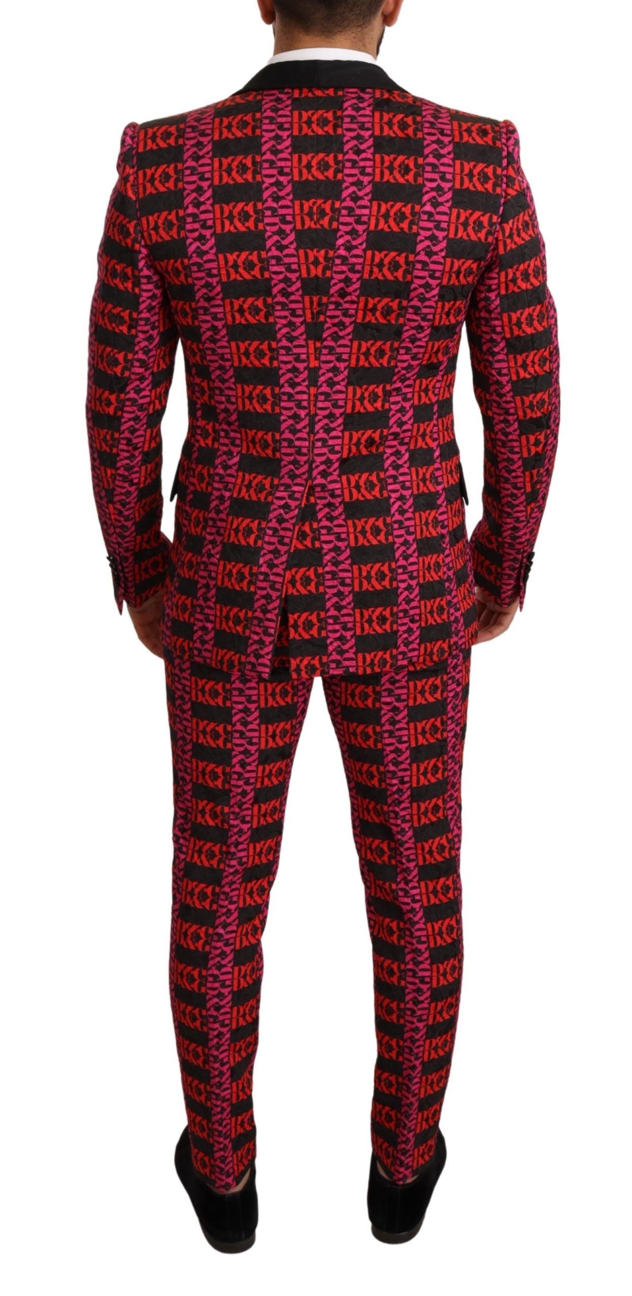 Elegant Multicolor Velvet Contrast 3-Piece Suit