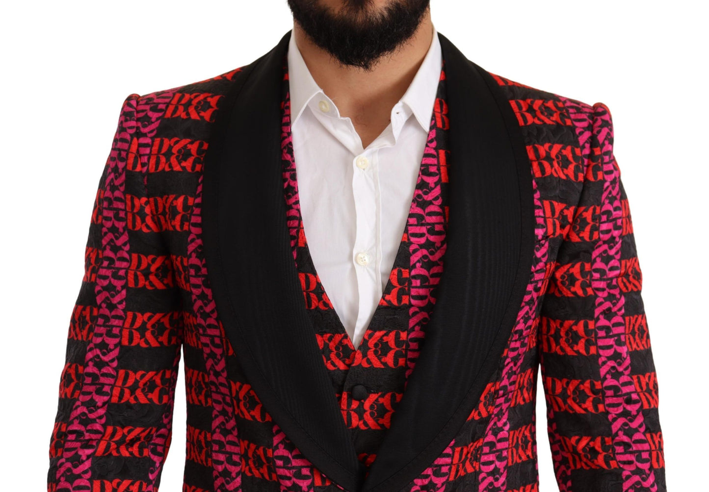 Elegant Multicolor Velvet Contrast 3-Piece Suit