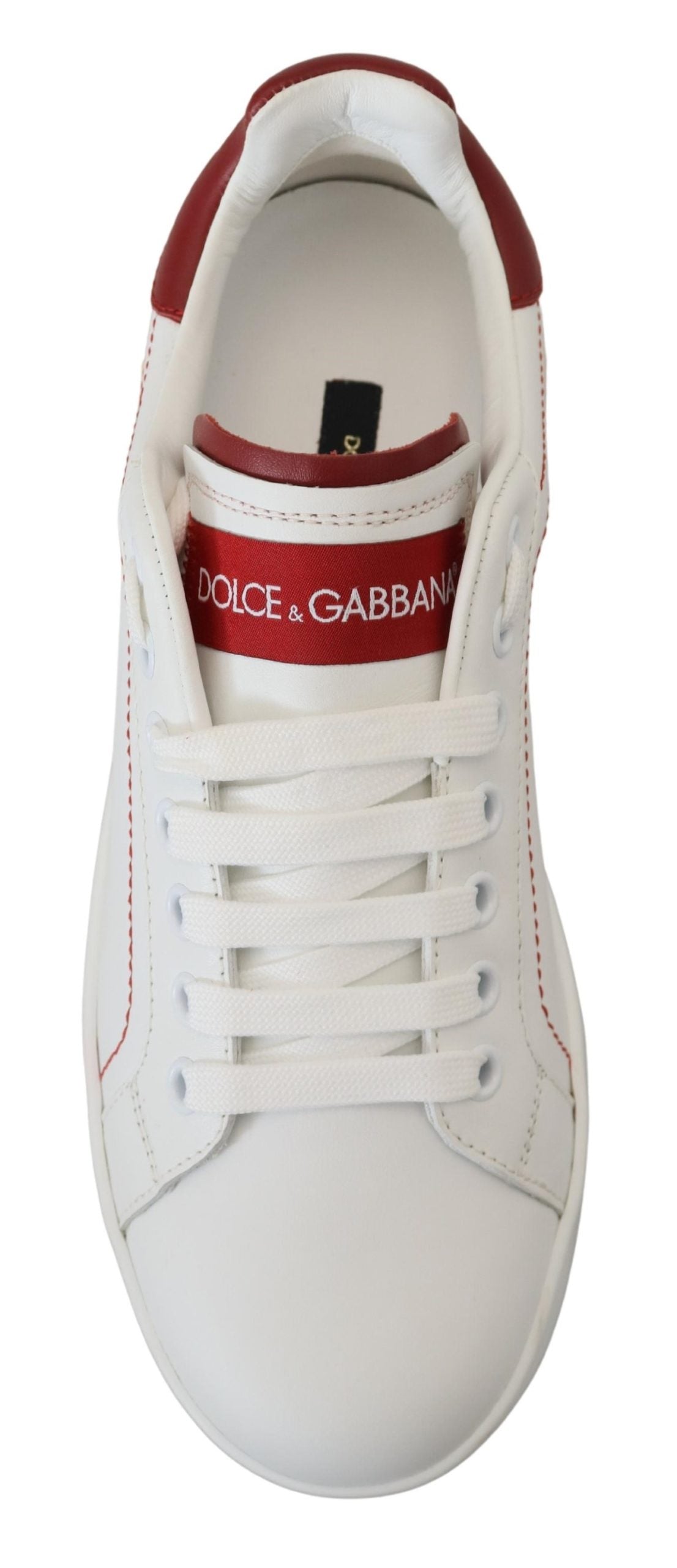 Chic White Portofino Leather Sneakers