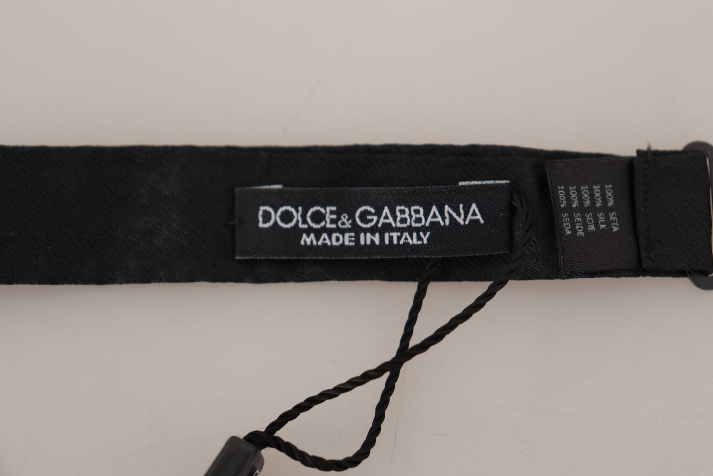 Elegant Black Silk Bow Tie