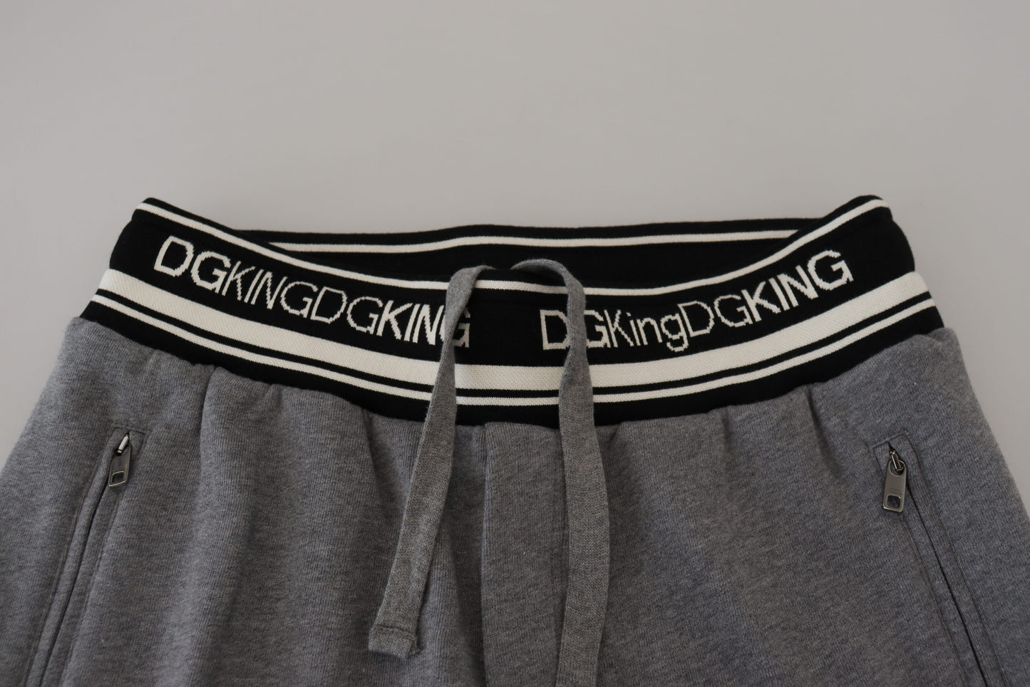 Gray Cotton Men Jogger Pants