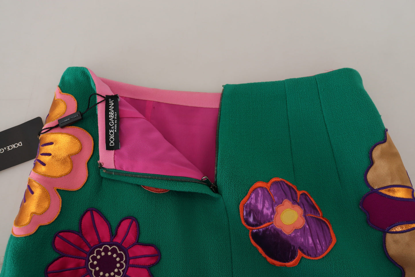 Multicolor Mid Waist Mini Wool Skirt