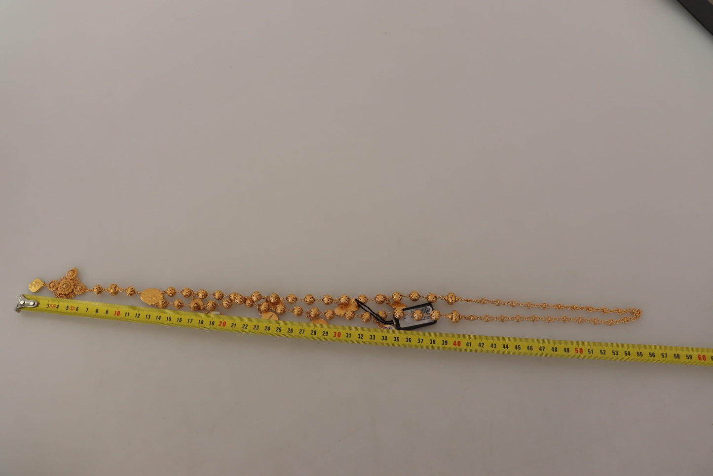 Elegant Gold Tone Cross Charm Necklace