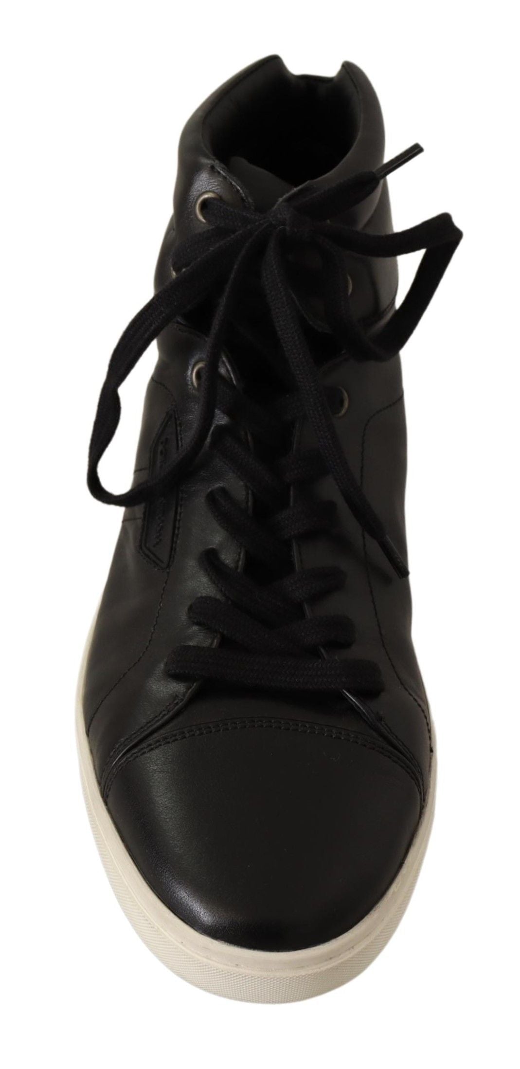 Classic High Top Black Leather Sneakers