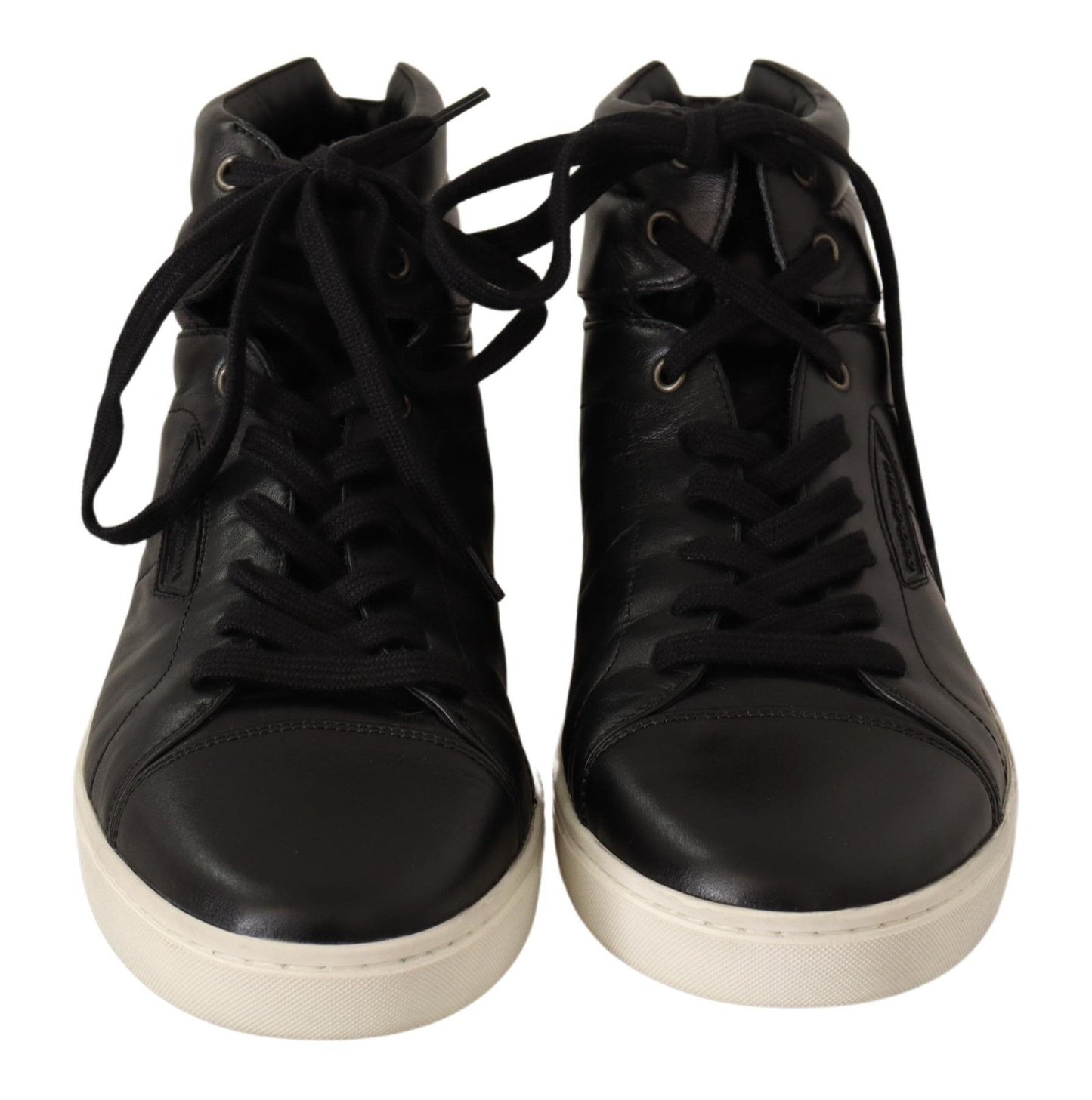Classic High Top Black Leather Sneakers