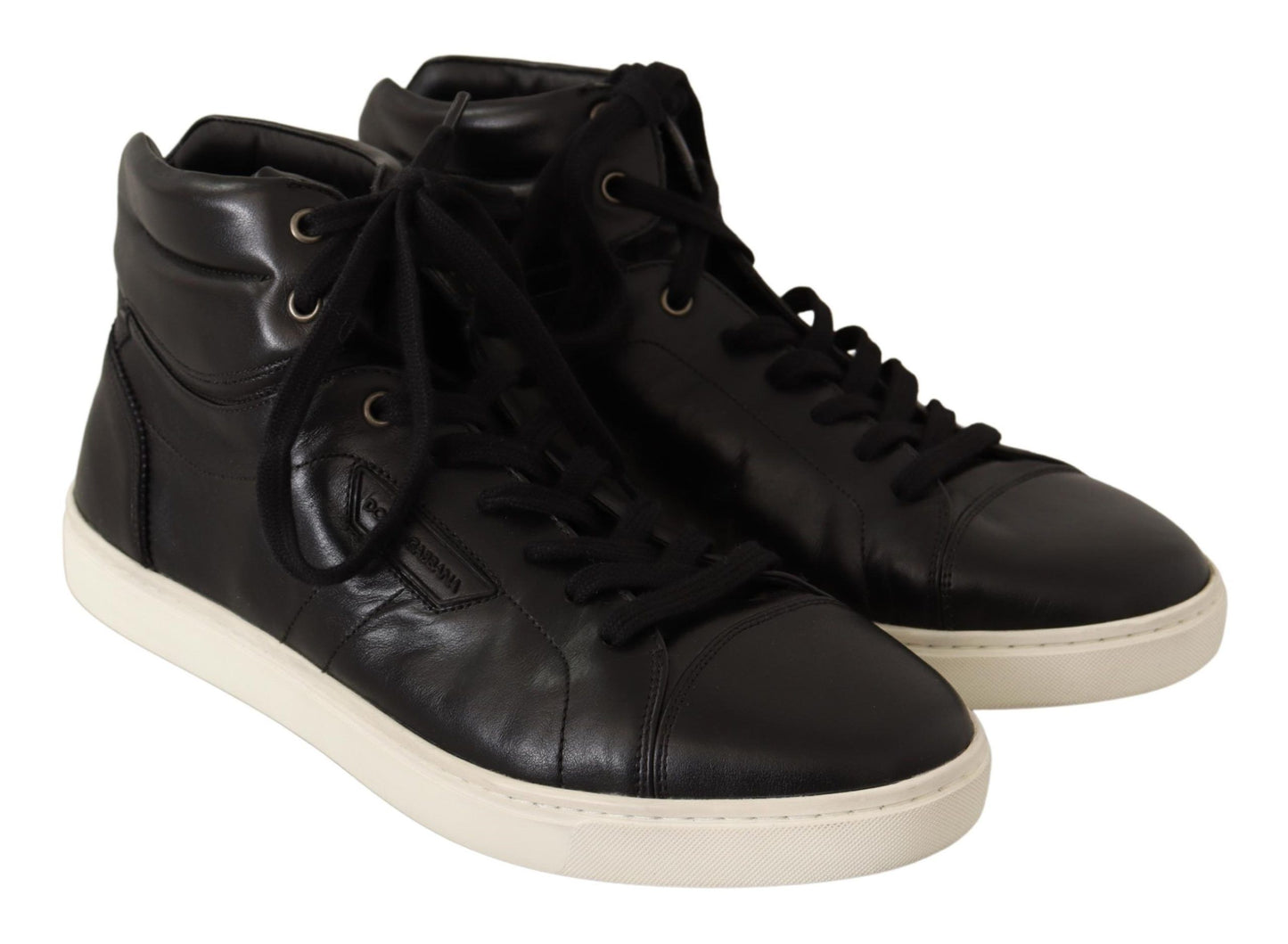 Classic High Top Black Leather Sneakers
