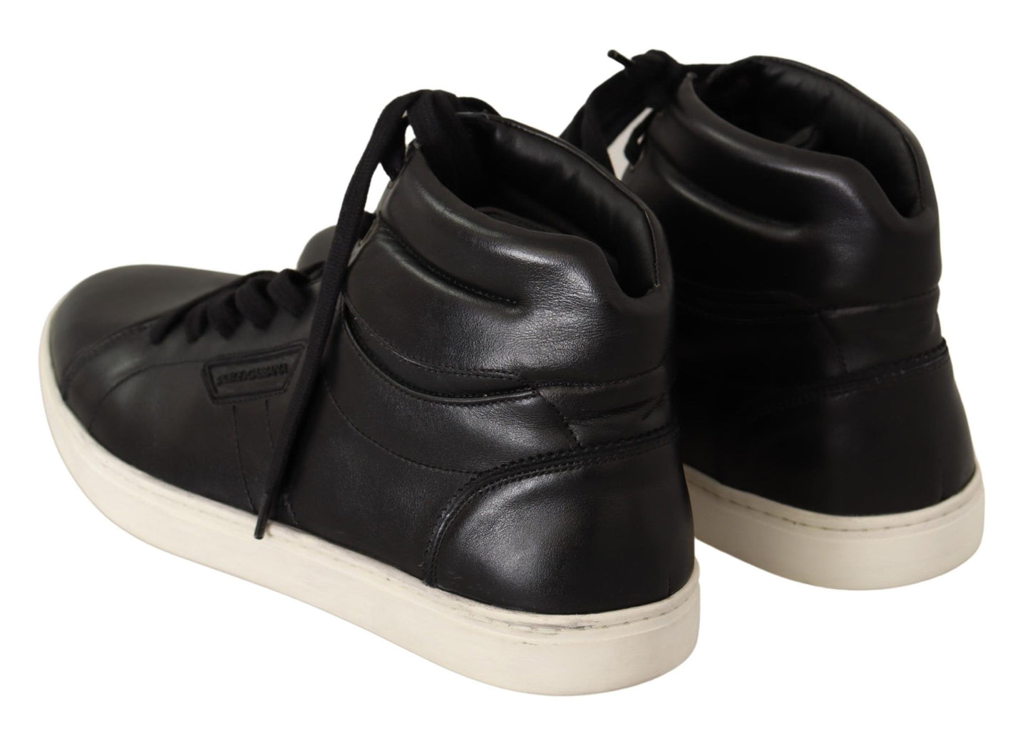 Classic High Top Black Leather Sneakers