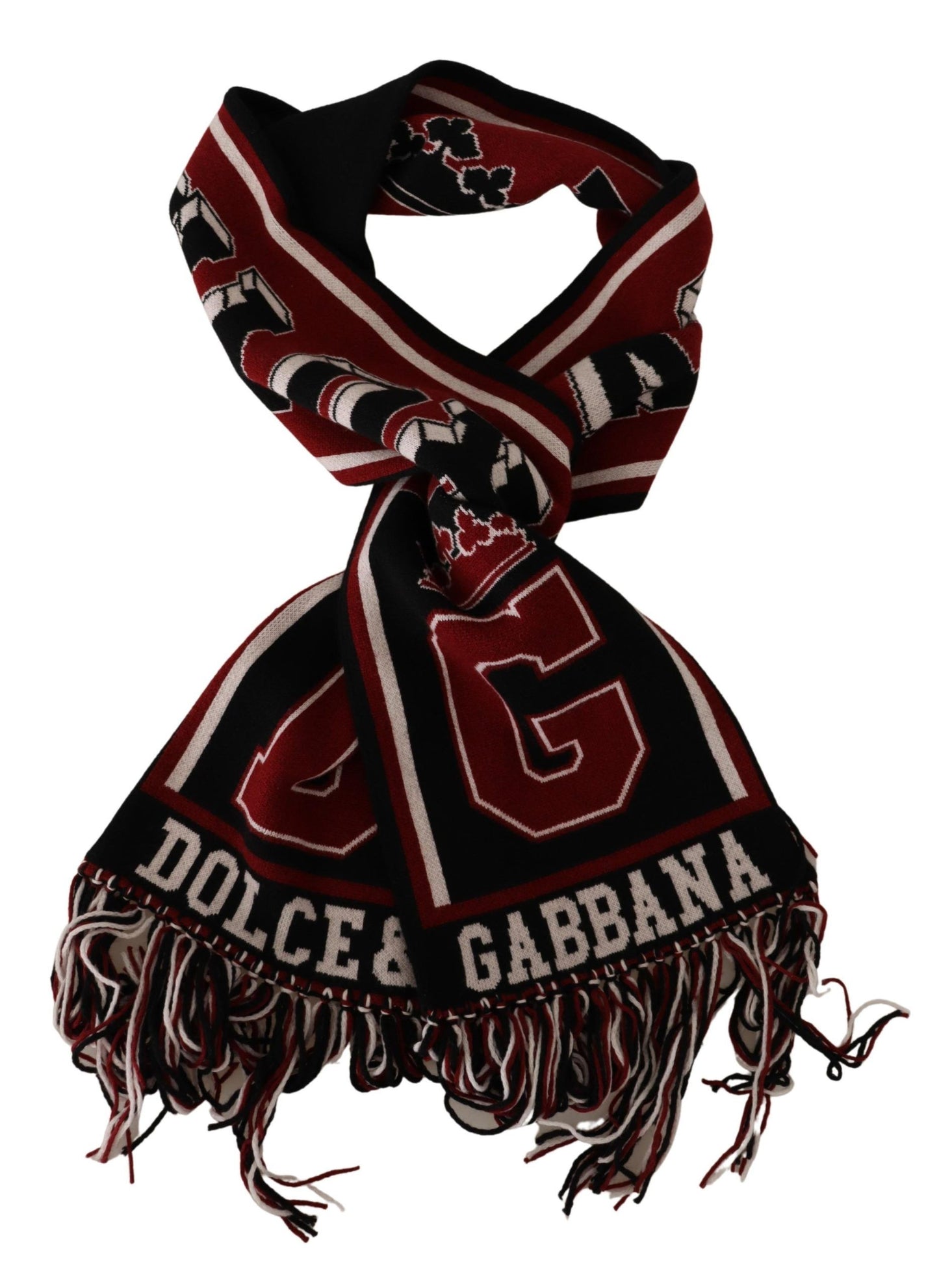 Elegant Multicolor Cashmere Scarf with Royal Accents