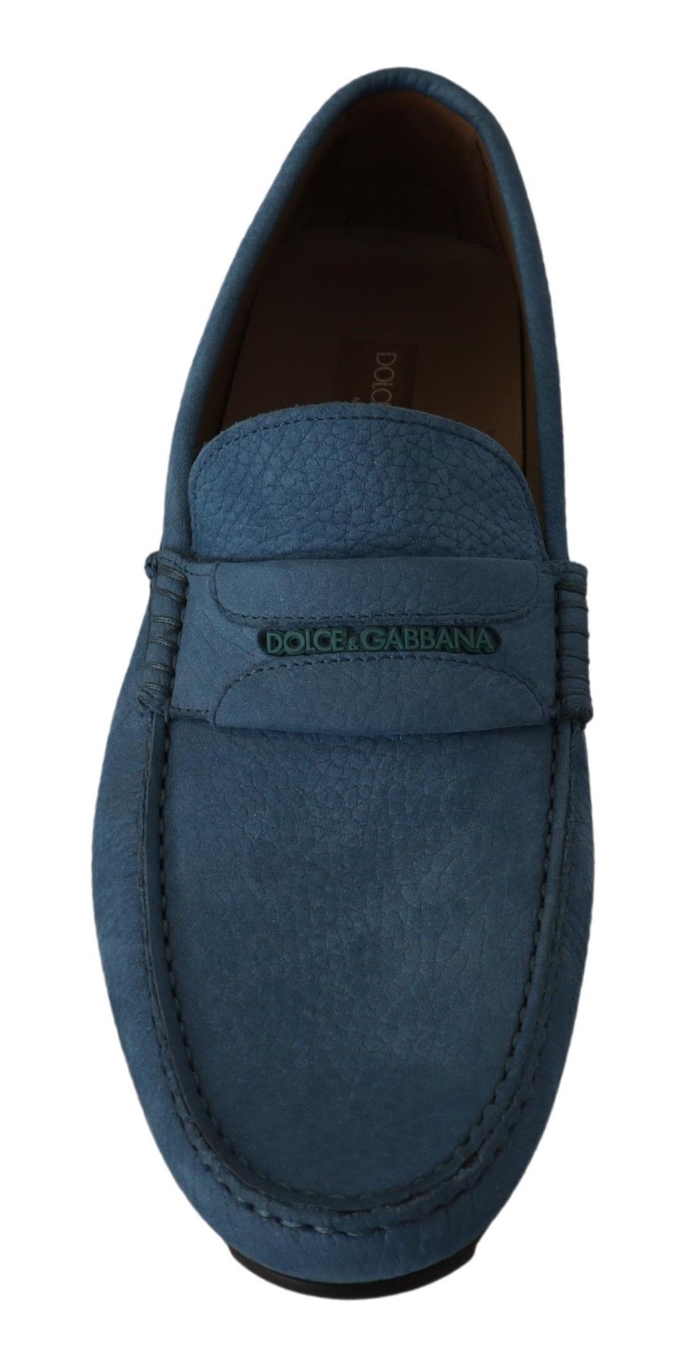 Elegant Blue Leather Loafers for Men