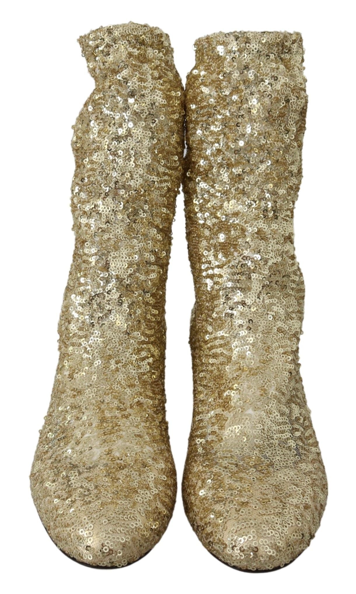 Golden Elegance Ankle Boots