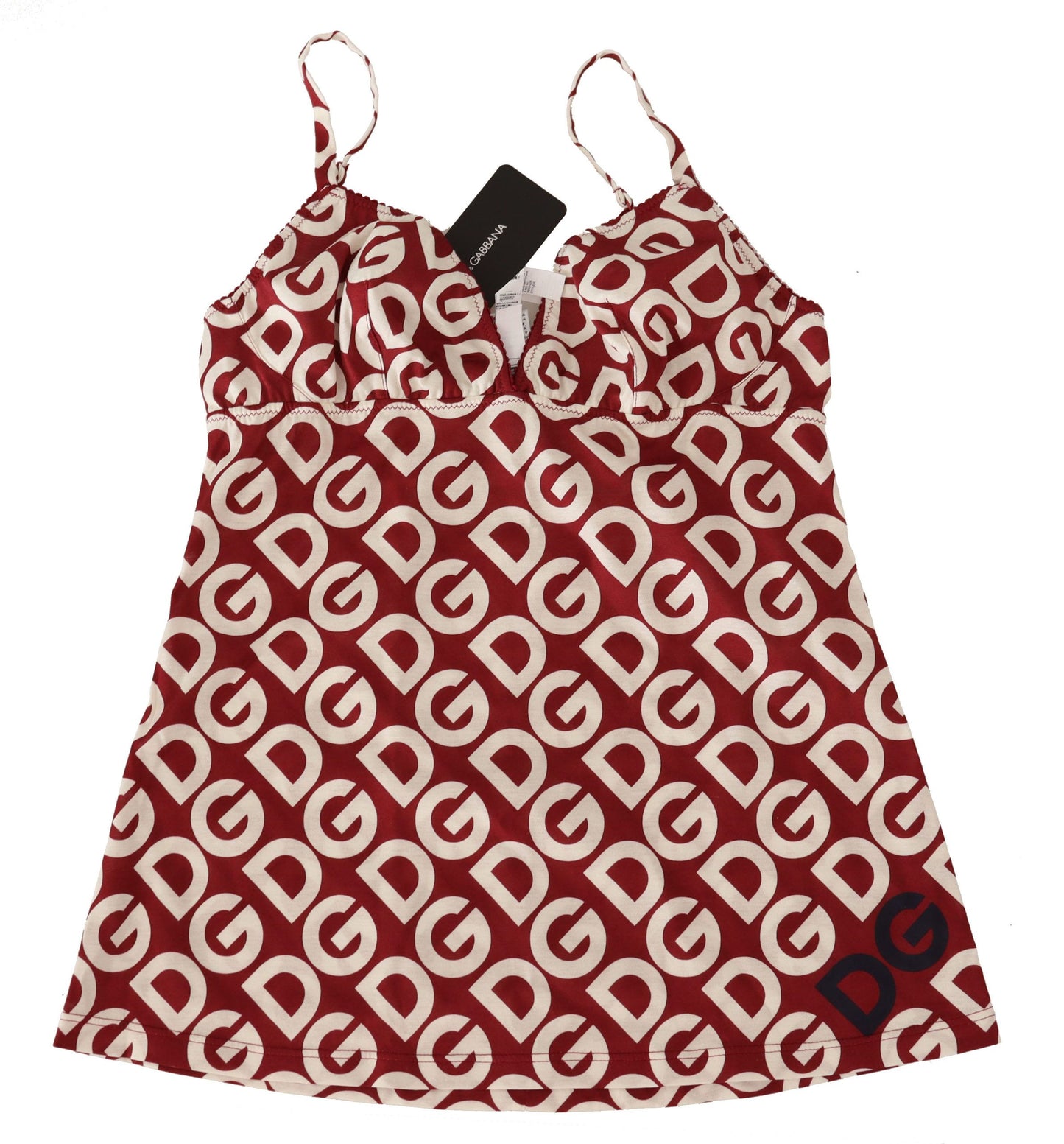 Red White Logo Print Ladies Top Underwear