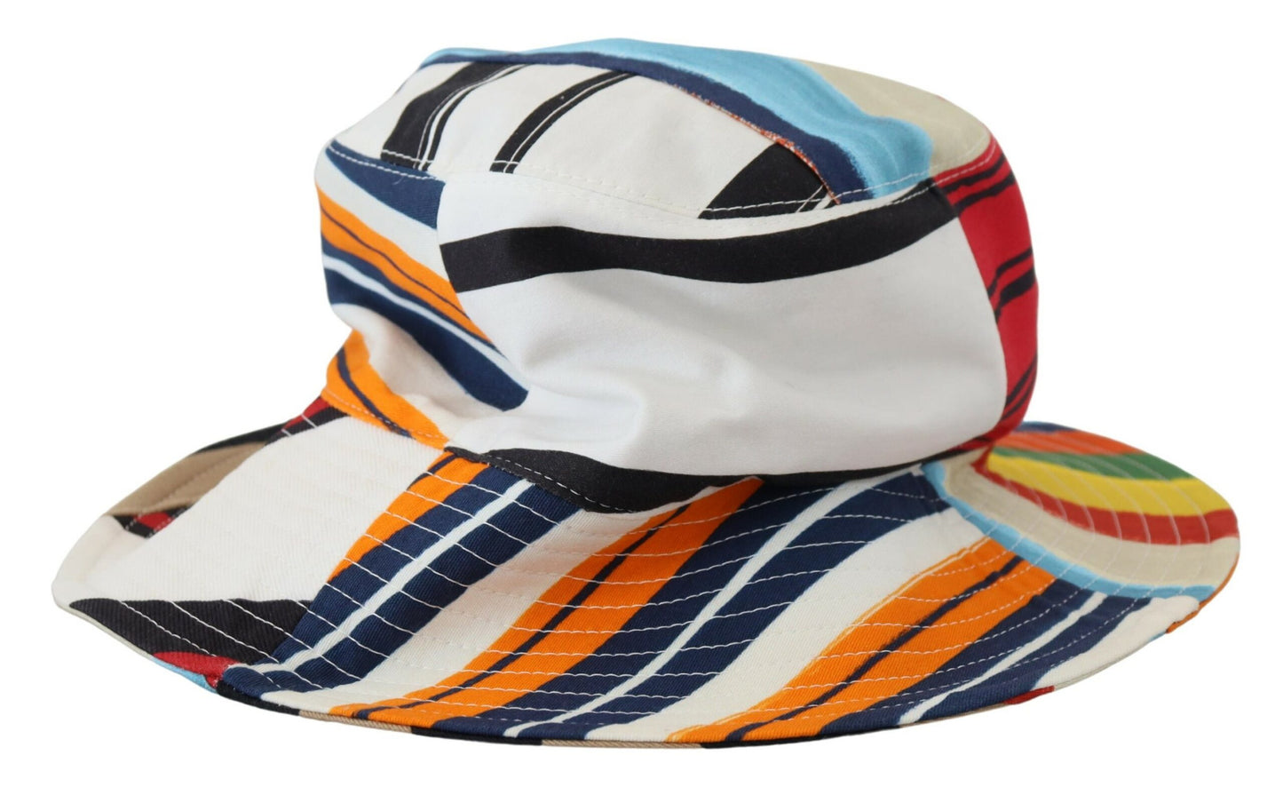 Chic Multicolor Bucket Hat with Wide Brim