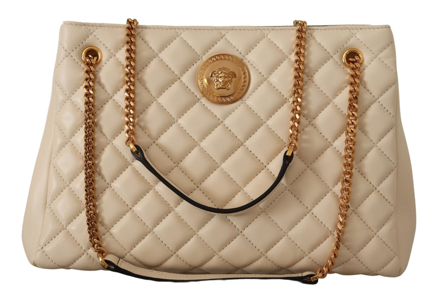 Ethereal White Nappa Tote - Chic Elegance Personified