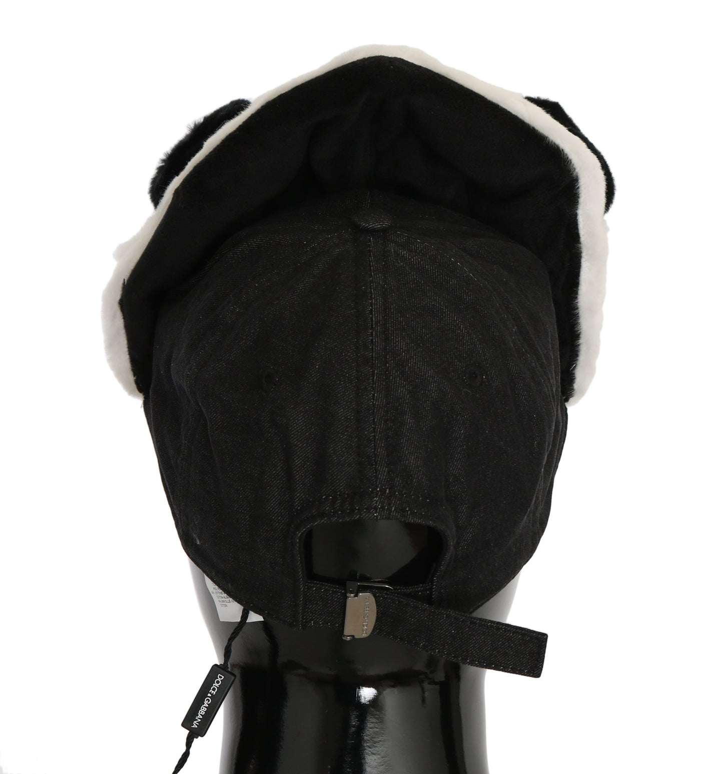 Elegant Monochrome Panda Fur Baseball Cap