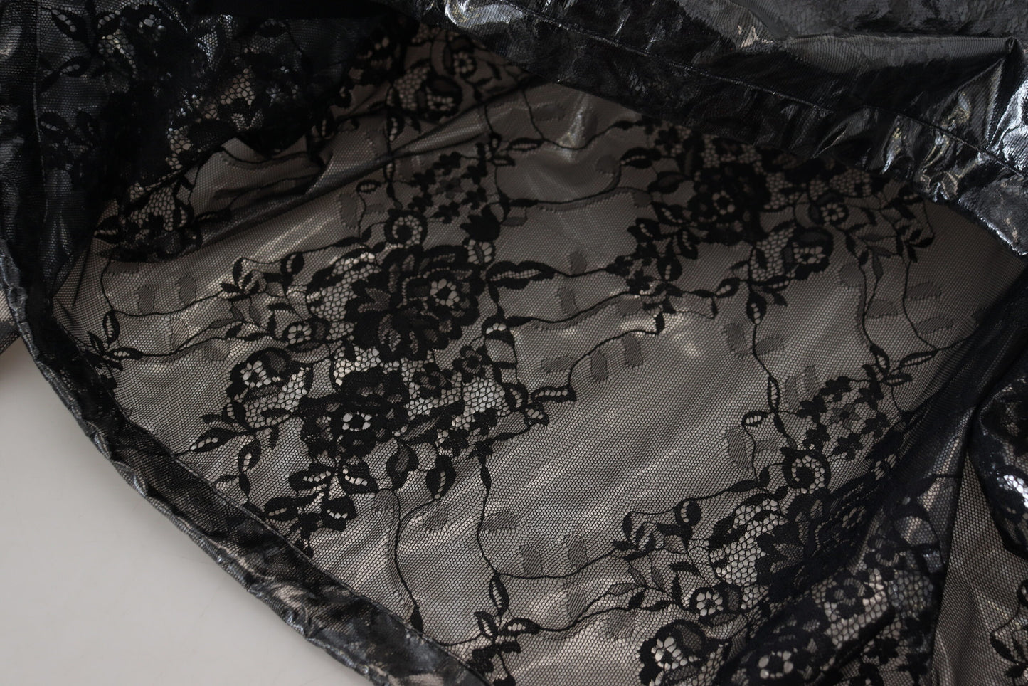 Elegant Designer Black Nylon Pullover Jacket