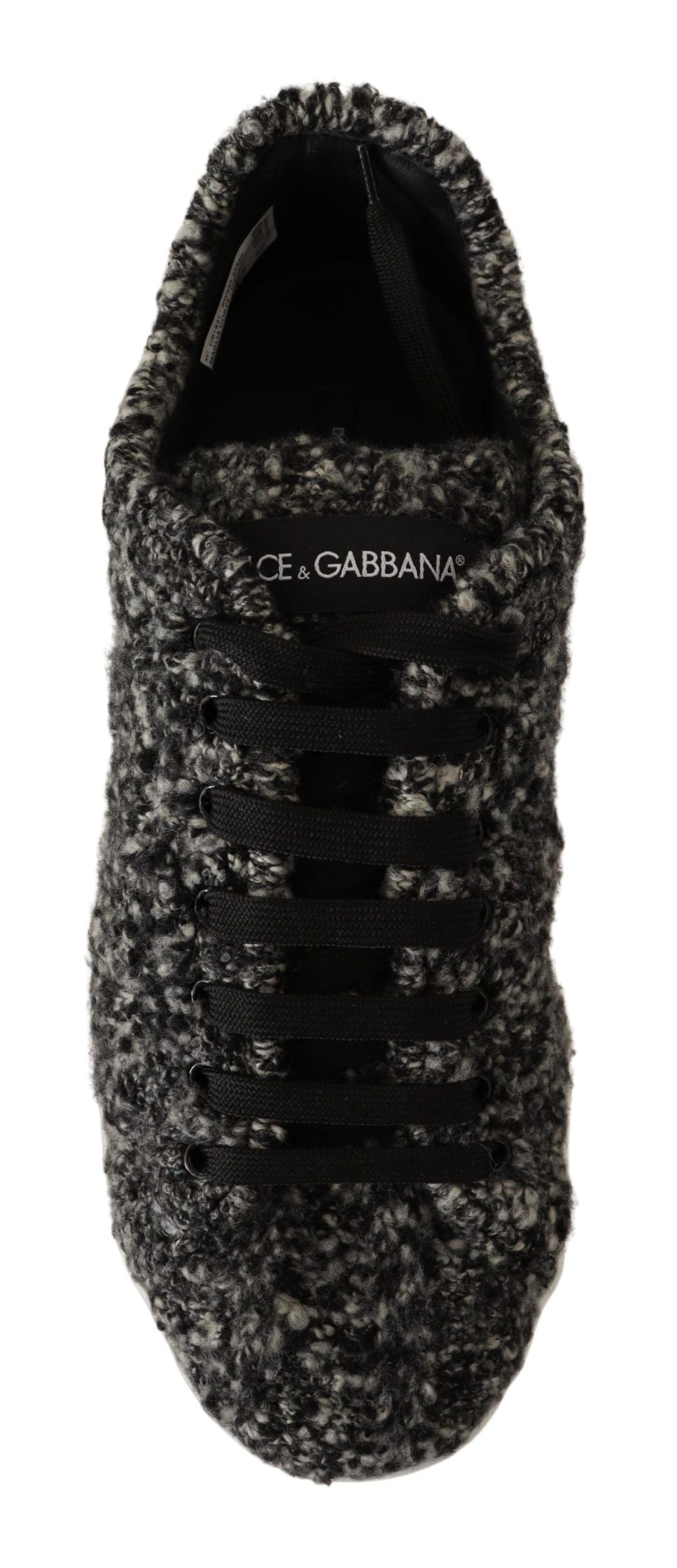 Elegant Monochrome Wool Blend Sneakers