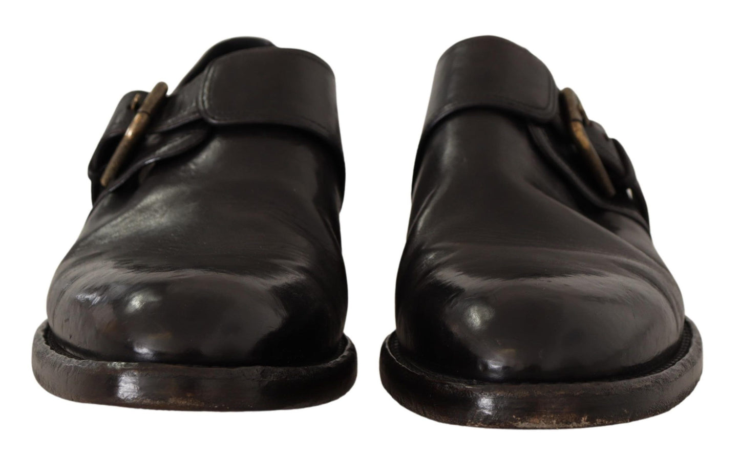 Elegant Black Leather Monk Strap Formal Shoes