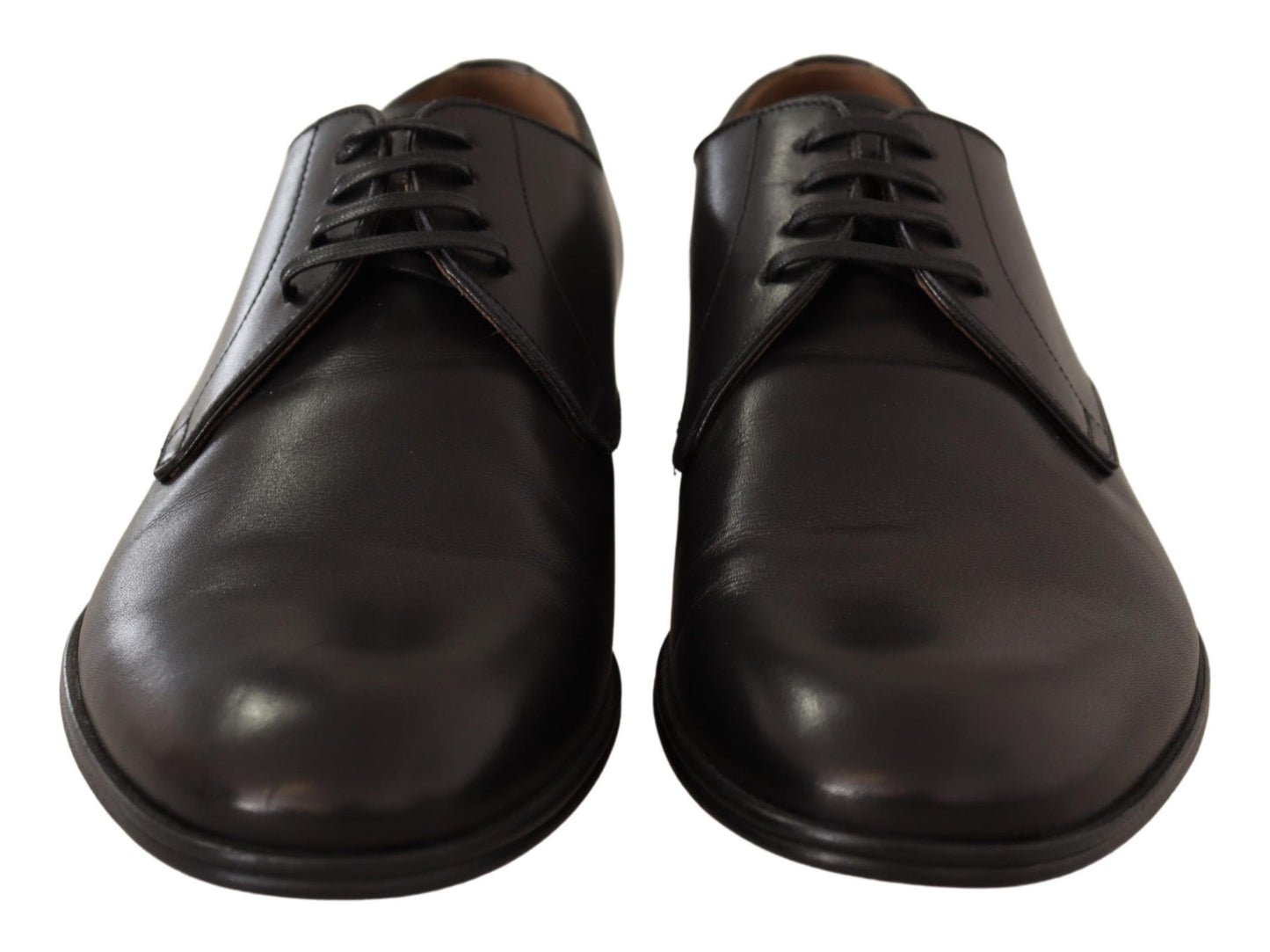 Elegant Black Leather Derby Shoes