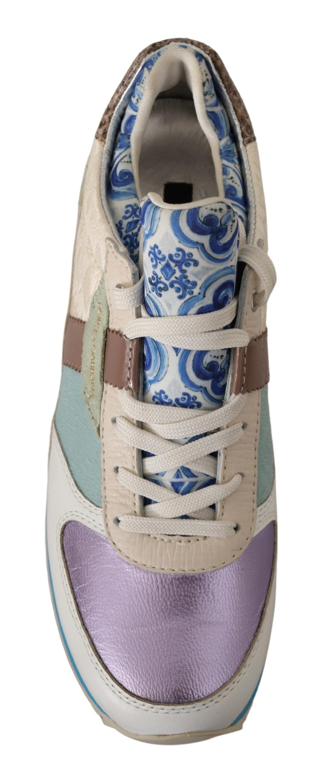 Elegant Multicolor Patchwork Sneakers