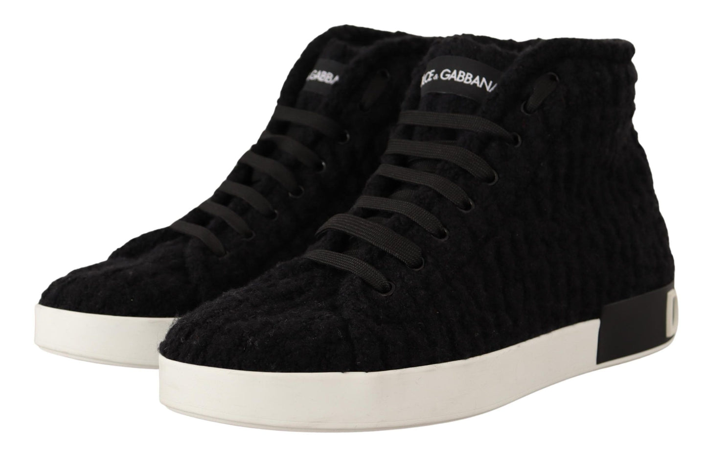 Elegant Black High-Top Sneakers