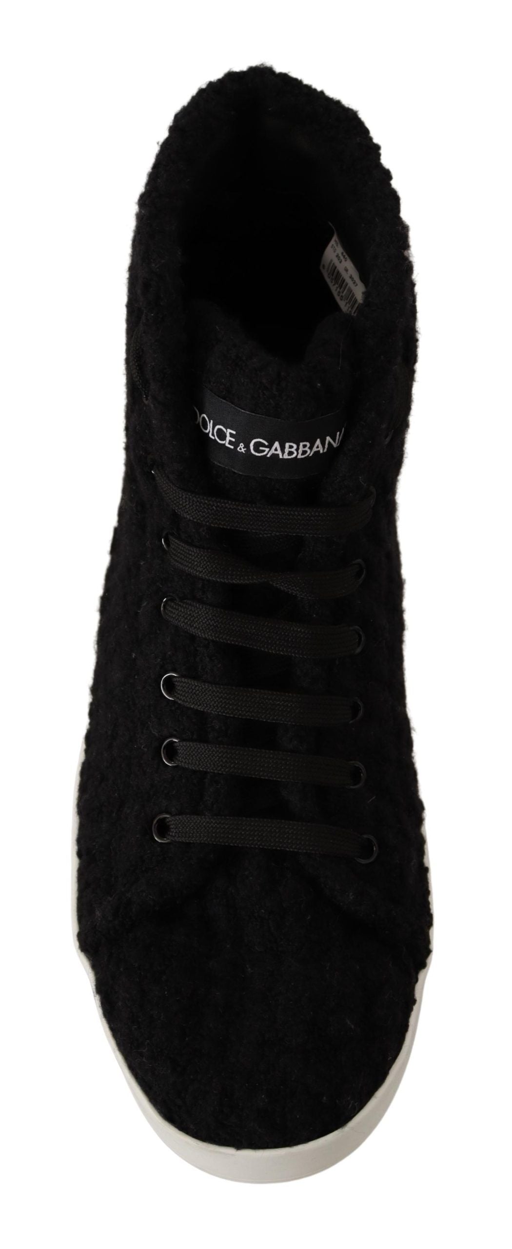 Elegant Black High-Top Sneakers