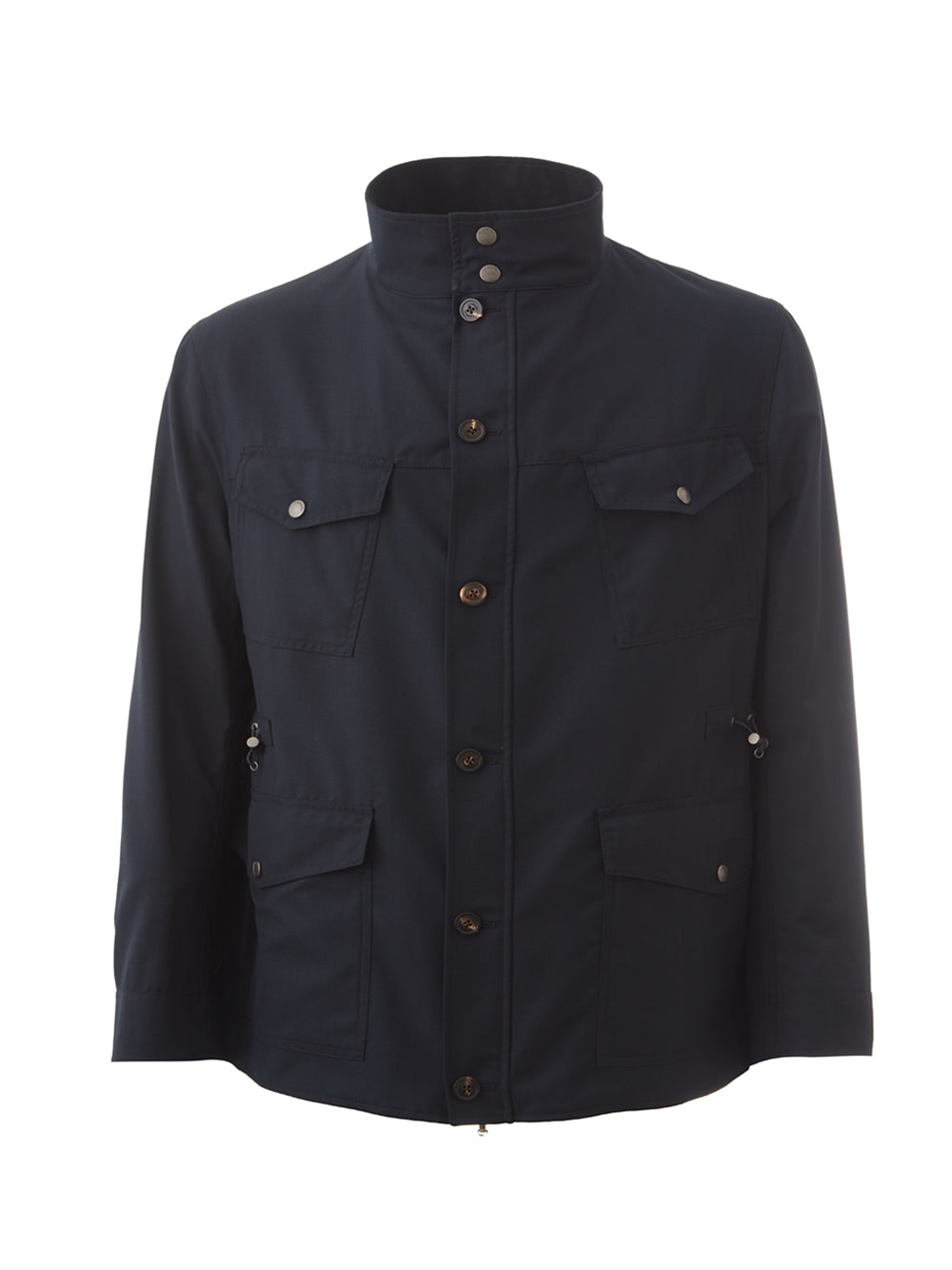 Reversible Wool Jacket with Zip Closure