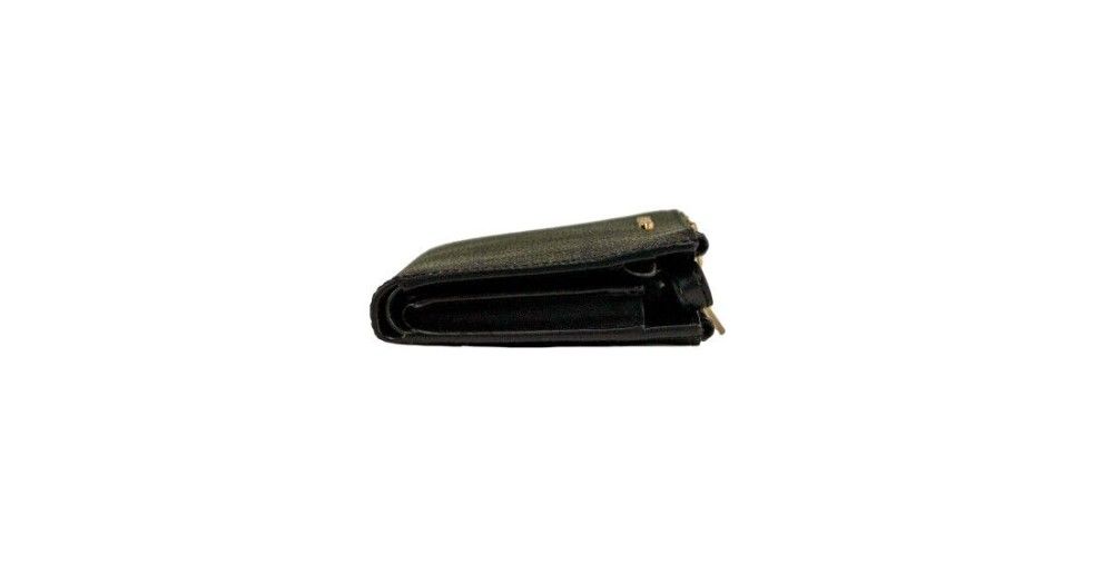 Jet Set Black Multi Graphic Logo PVC Large Double Zip Wrist Wallet