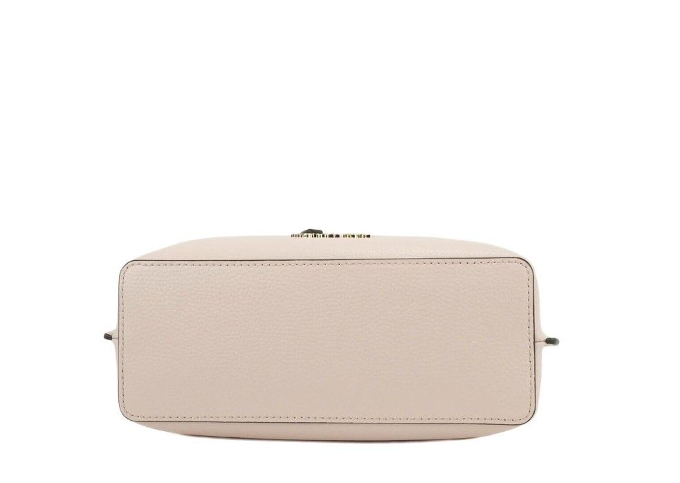 Emilia Small Powder Blush Pebbled Leather Satchel Crossbody Handbag