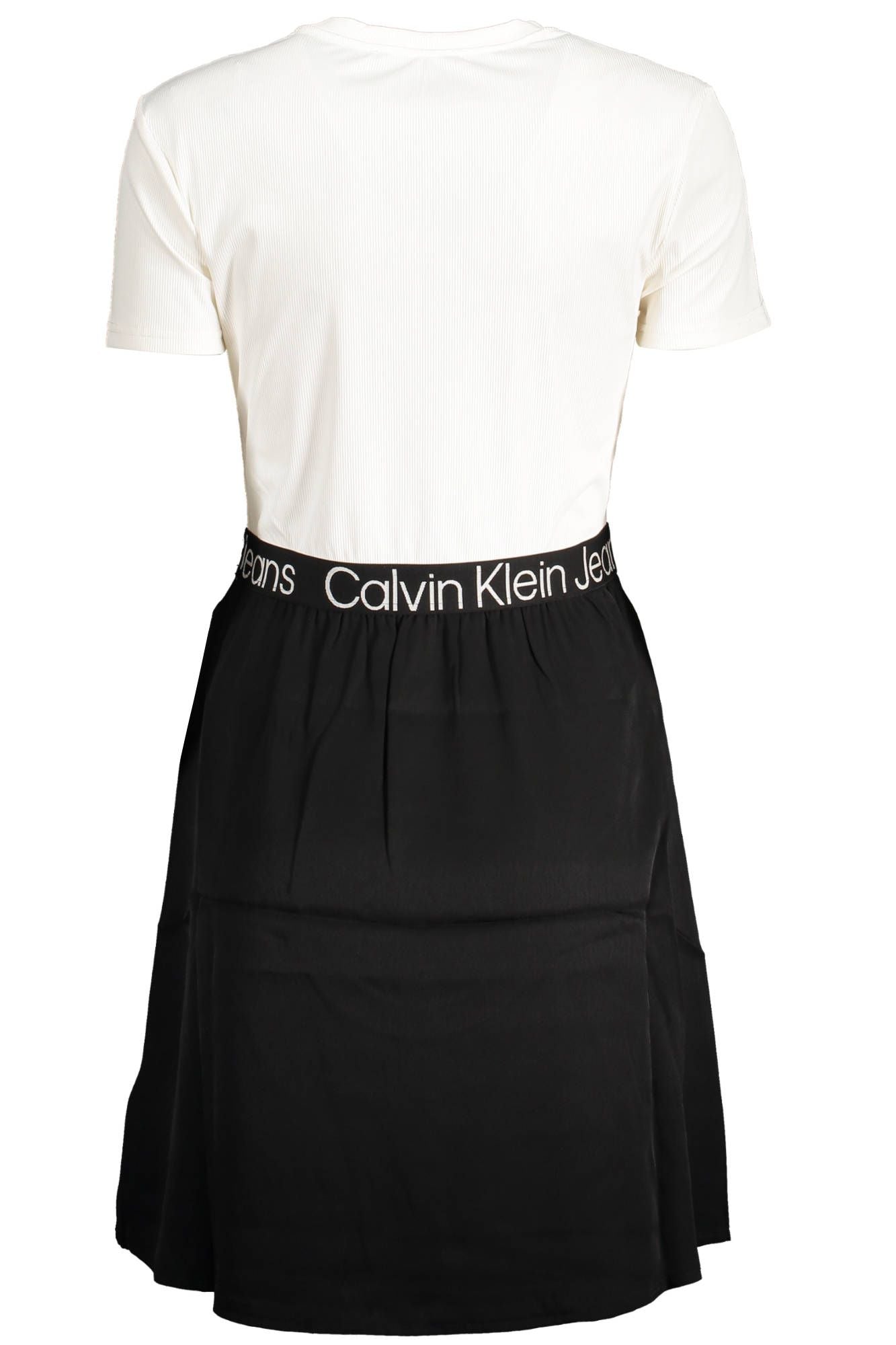 Chic Short Sleeve Dress with Contrasting Skirt