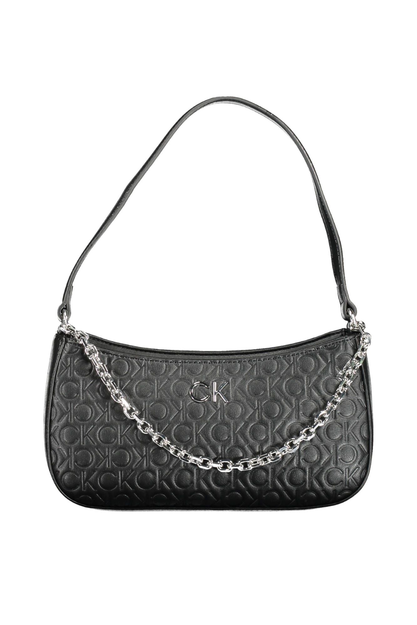 Eco-Chic Black Chain Handle Handbag