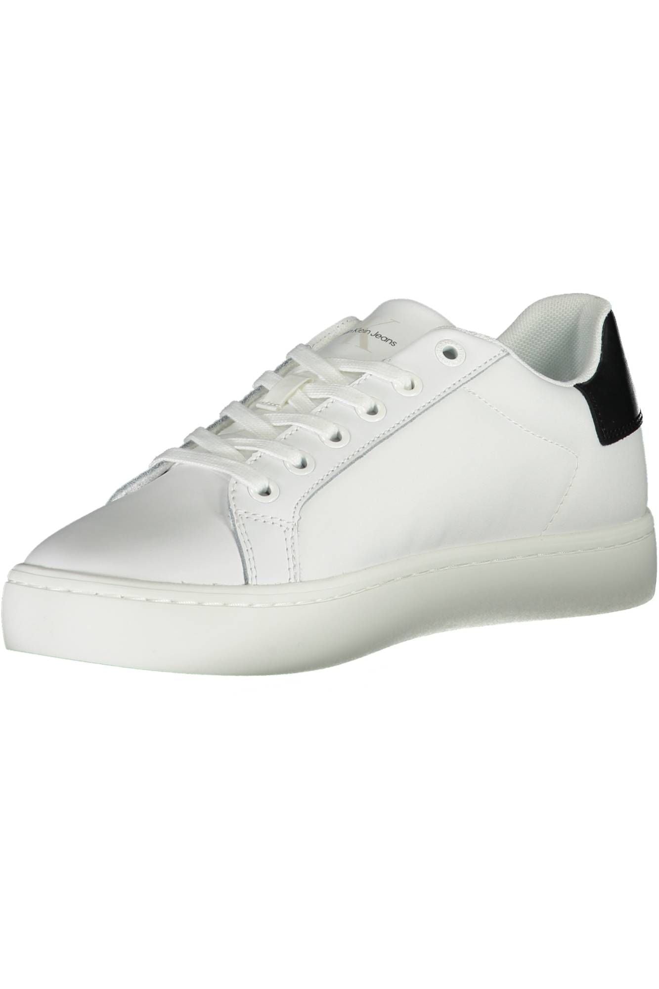 Chic White Nylon Sneakers with Logo Detail