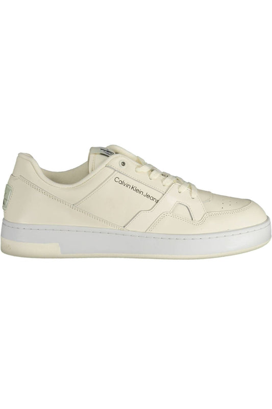 Eco-Conscious White Sneakers with Logo Detail