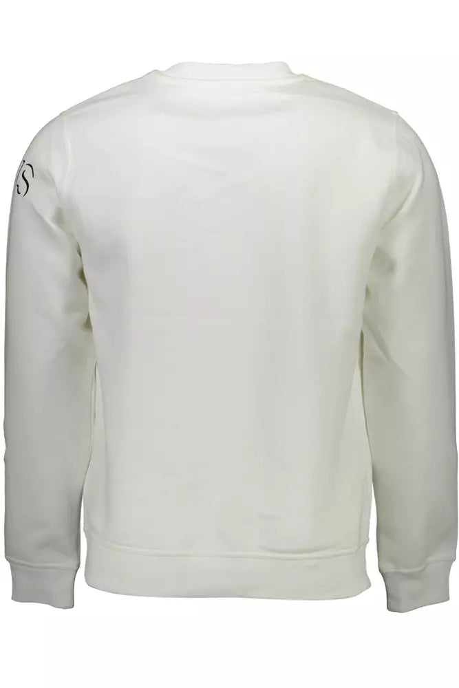 Chic White Contrasting Logo Sweatshirt