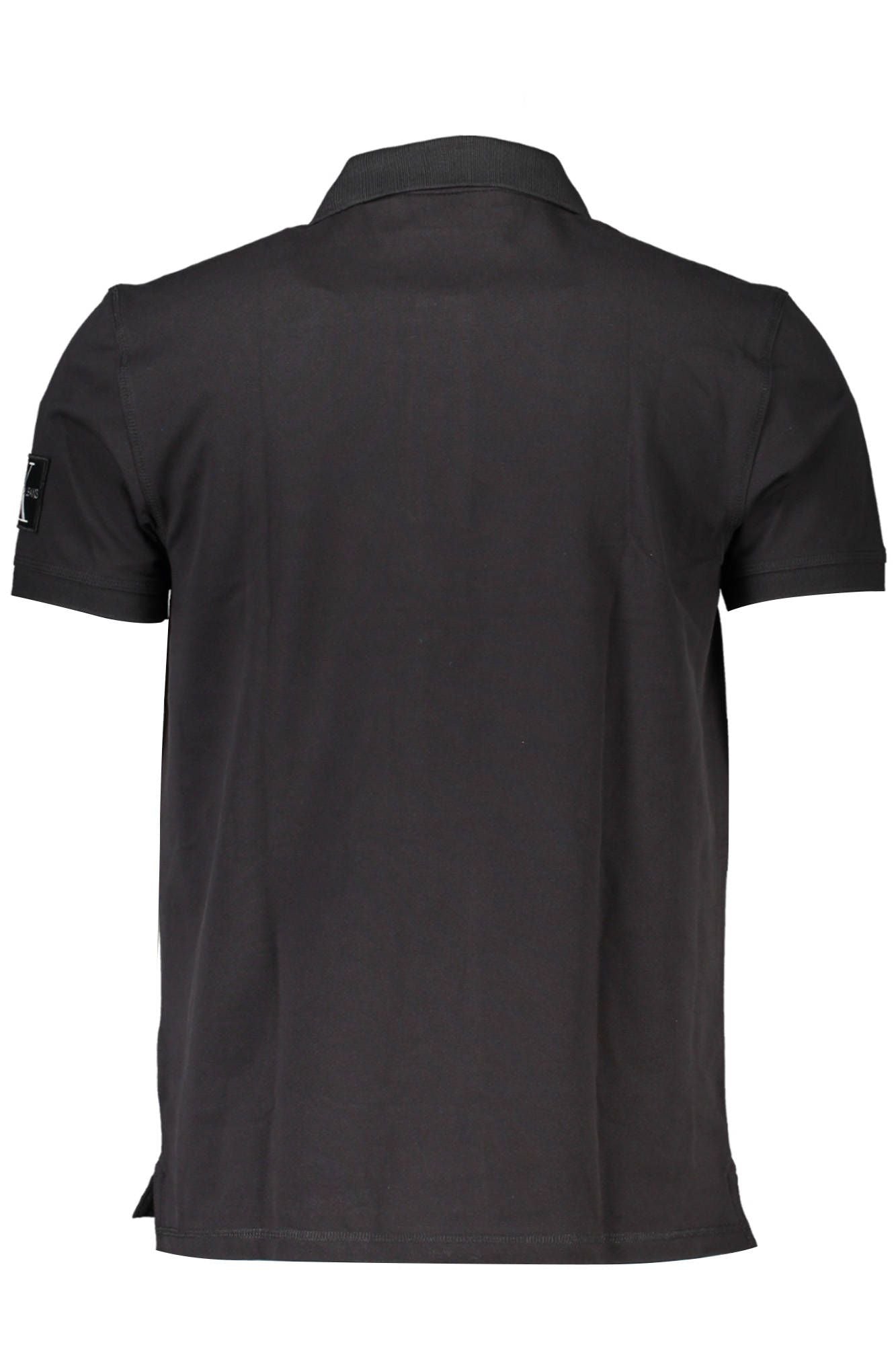 Sleek Black Cotton Polo Shirt