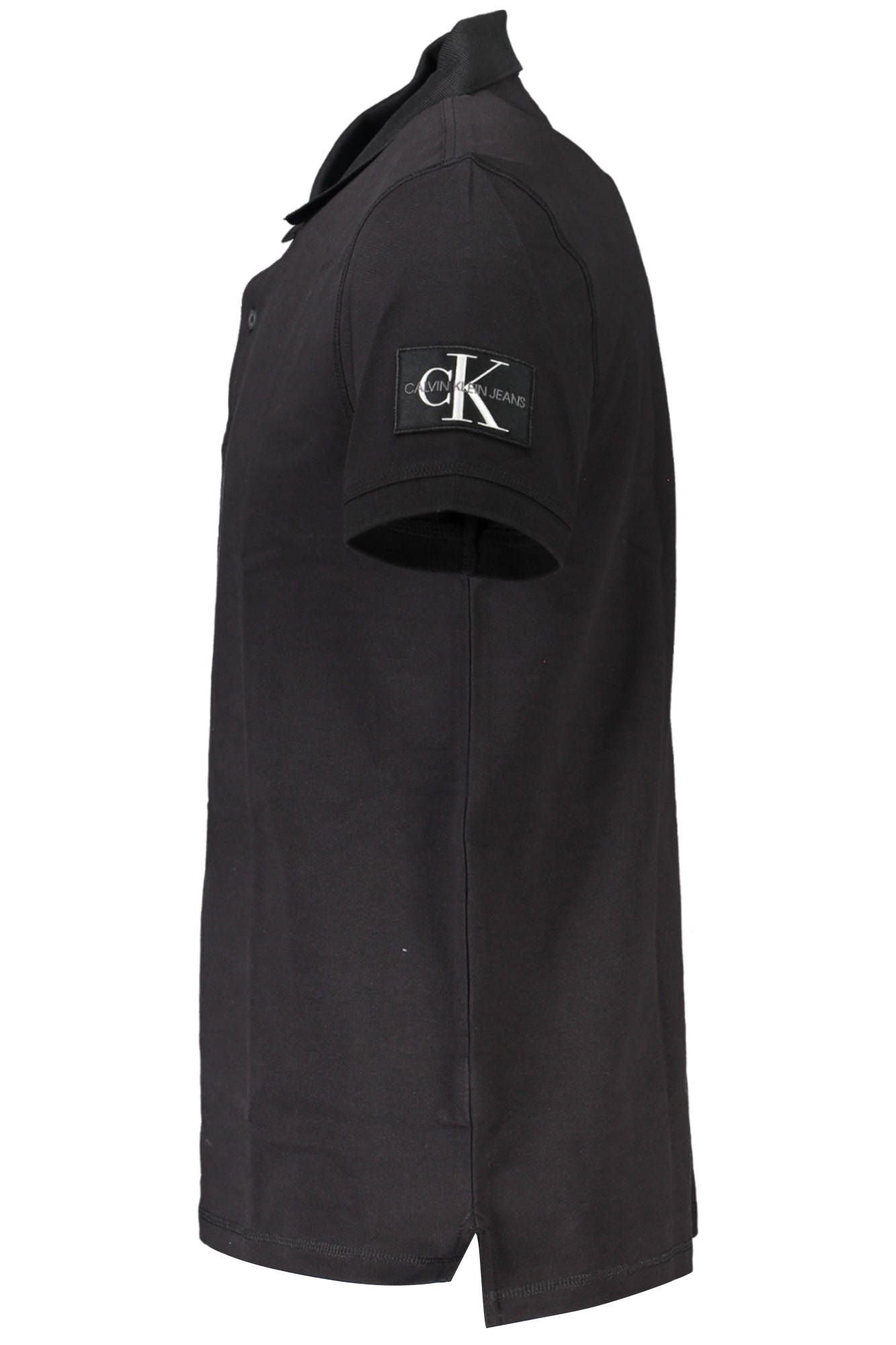 Sleek Black Cotton Polo Shirt