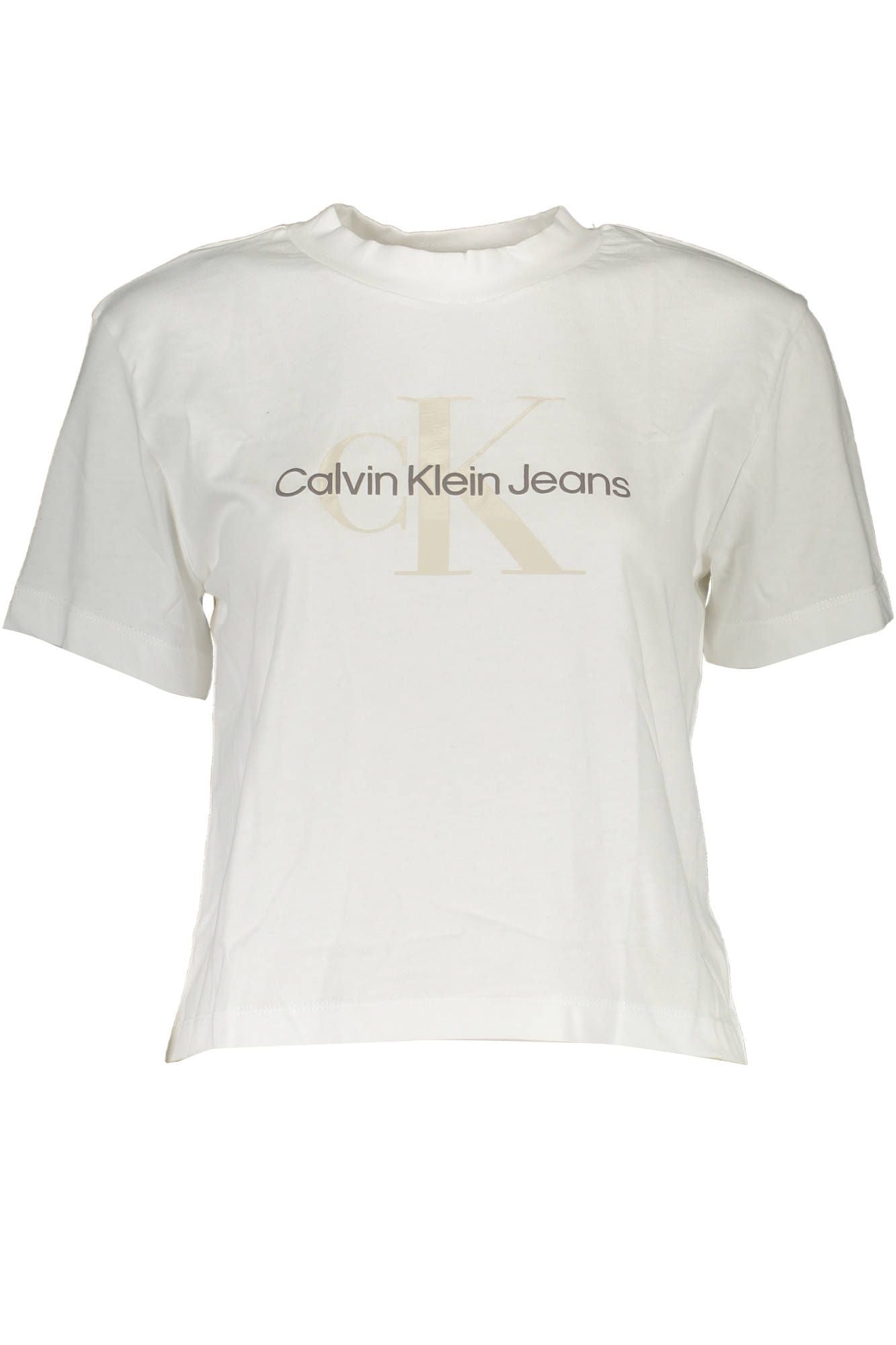 Elegant White Organic Tee with Chic Print