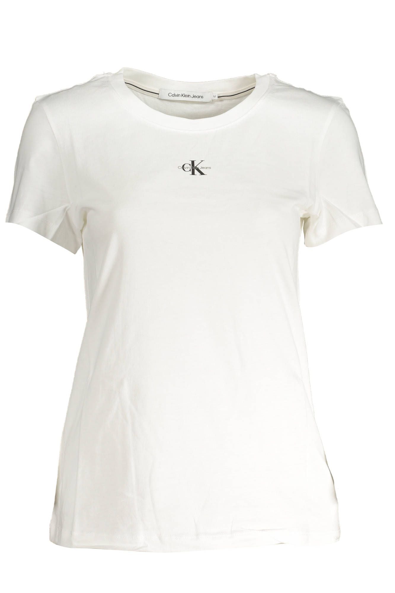Chic White Logo Tee with Short Sleeves