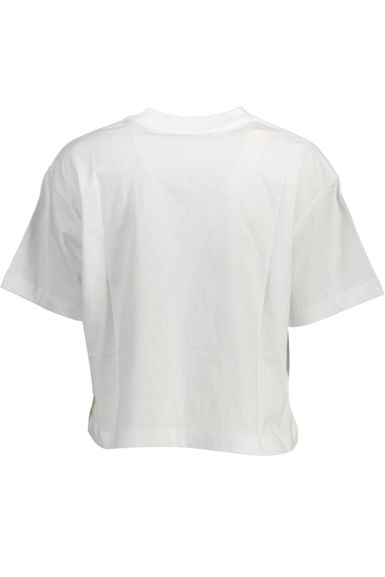 Chic White Embroidered Logo Tee