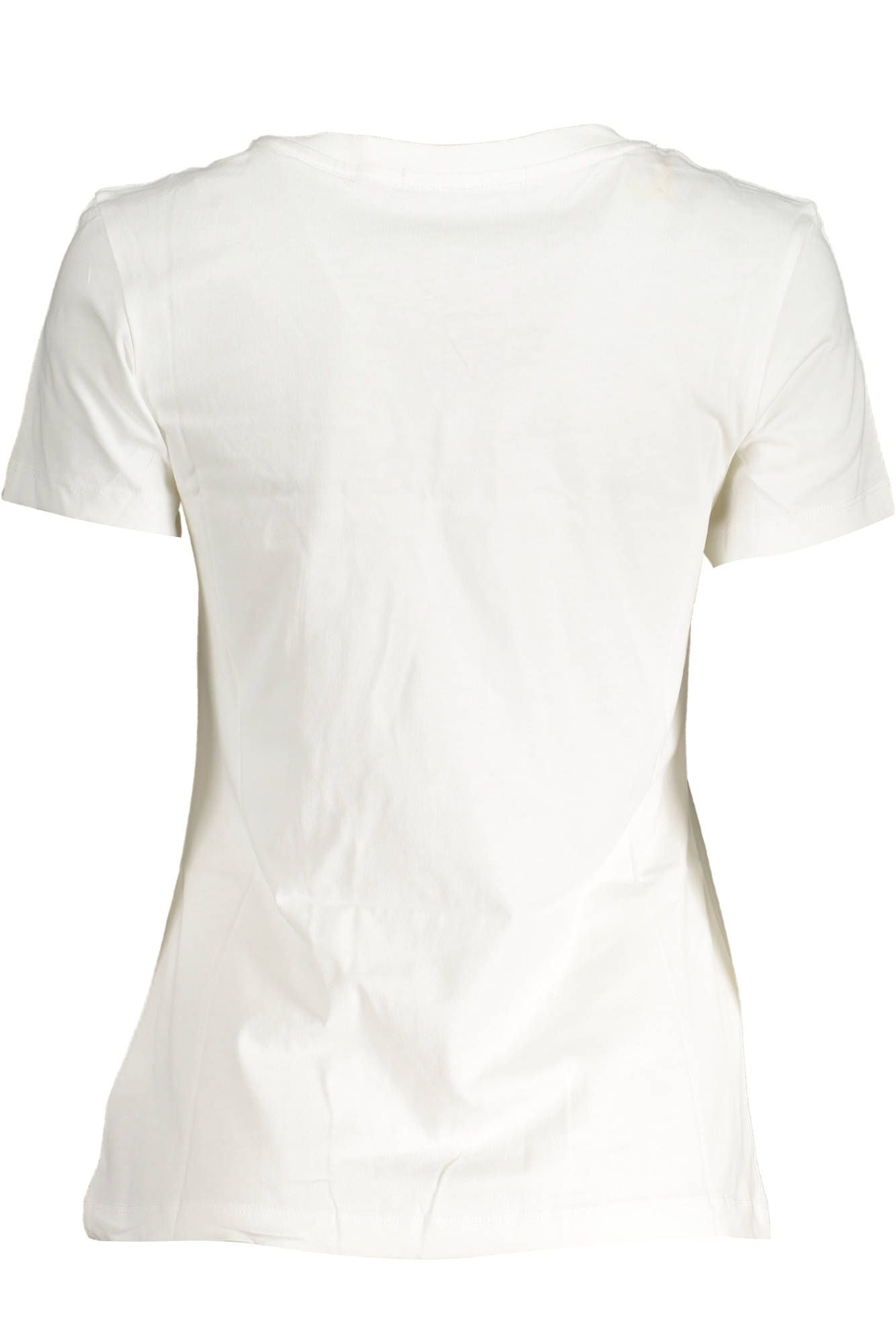 Chic White Logo Tee with Short Sleeves