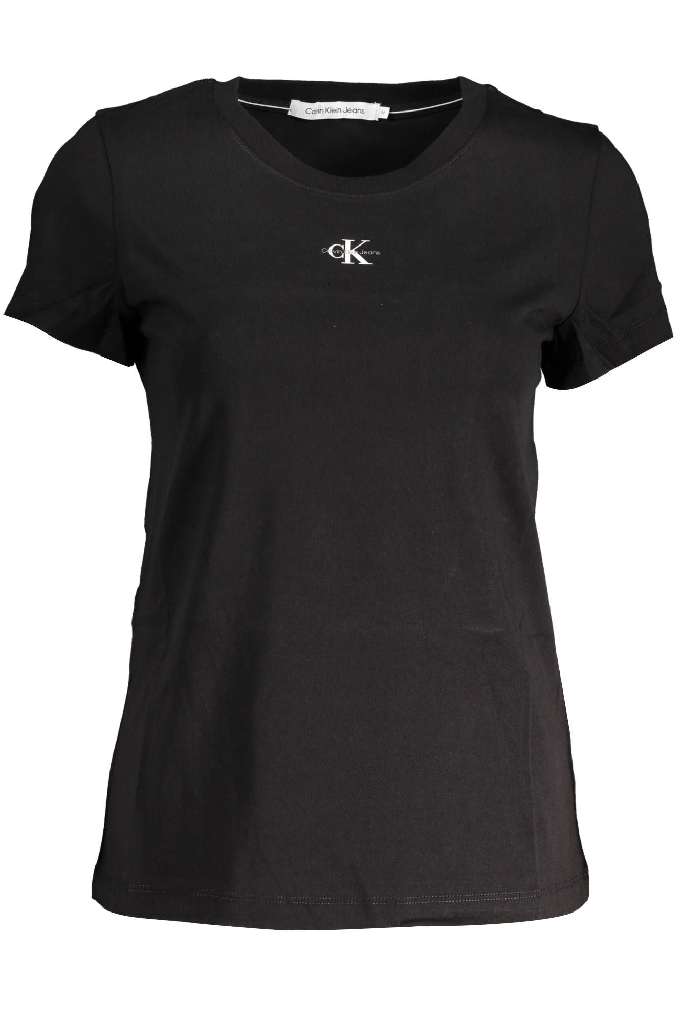 Elegant Black Cotton Logo Tee