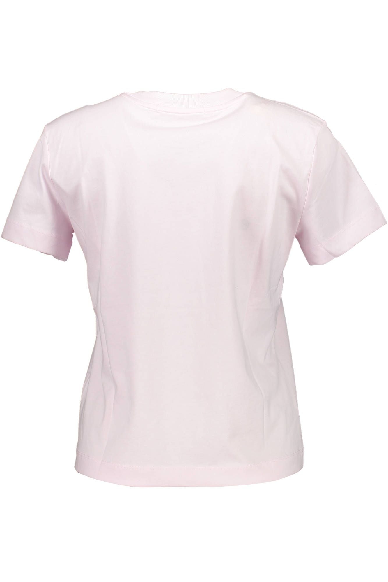 Chic Pink Organic Tee with Contrast Detail