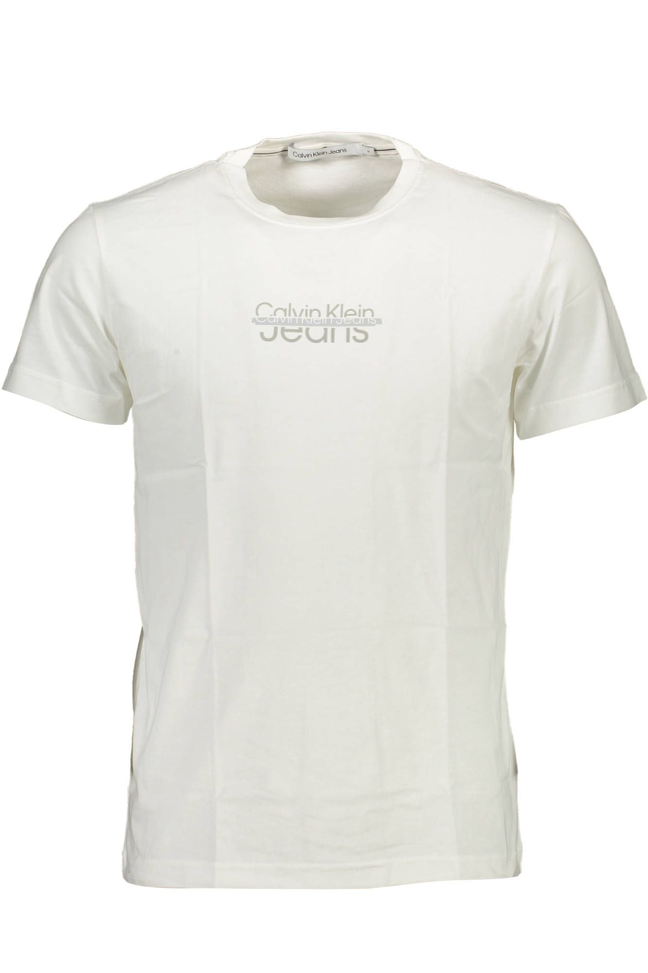 Elegant White Printed Cotton Tee
