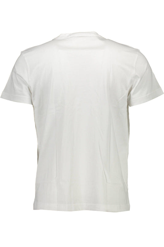 Organic Cotton Embroidered Logo Tee in White