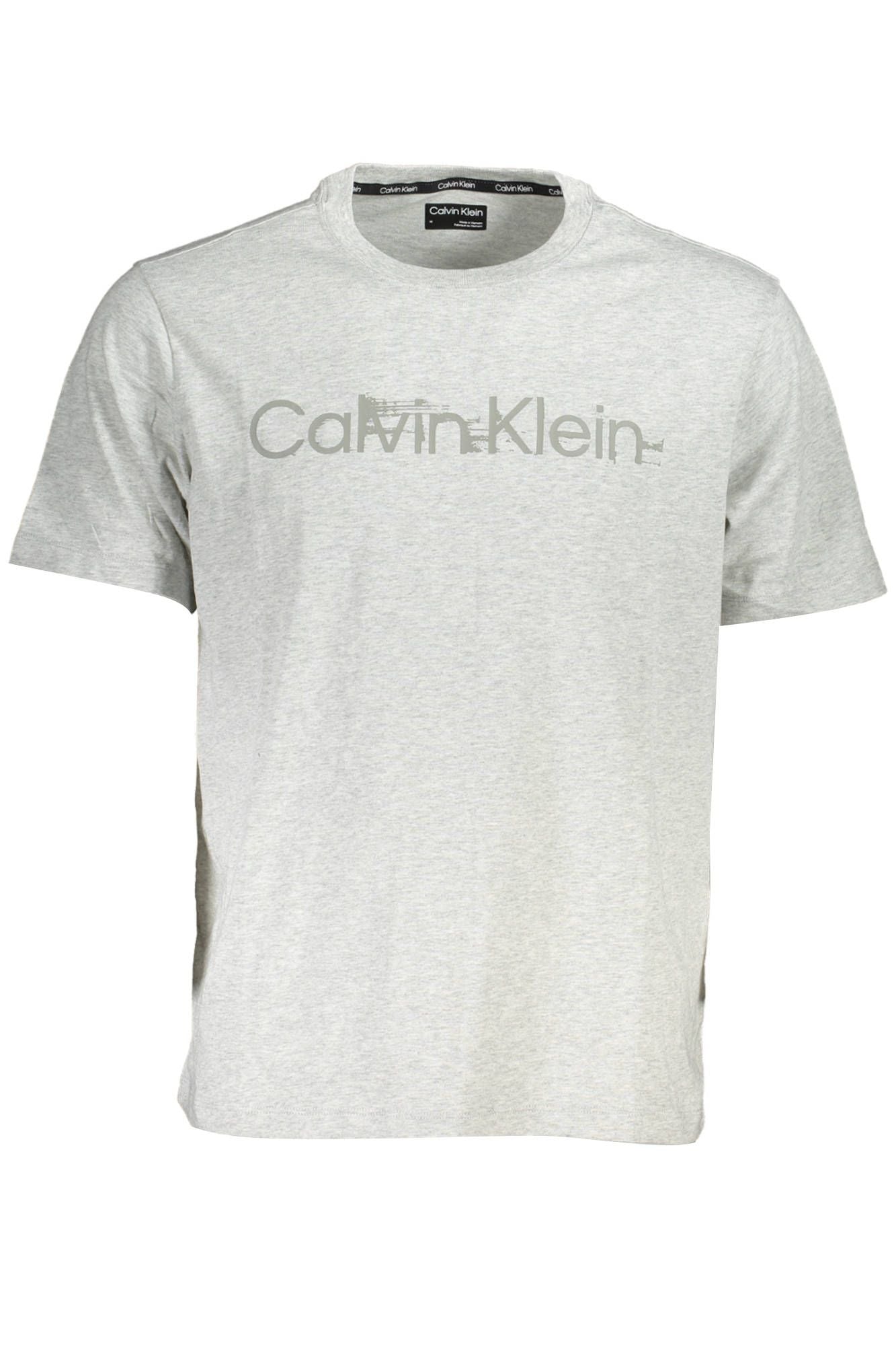 Sleek Gray Designer Tee with Iconic Logo