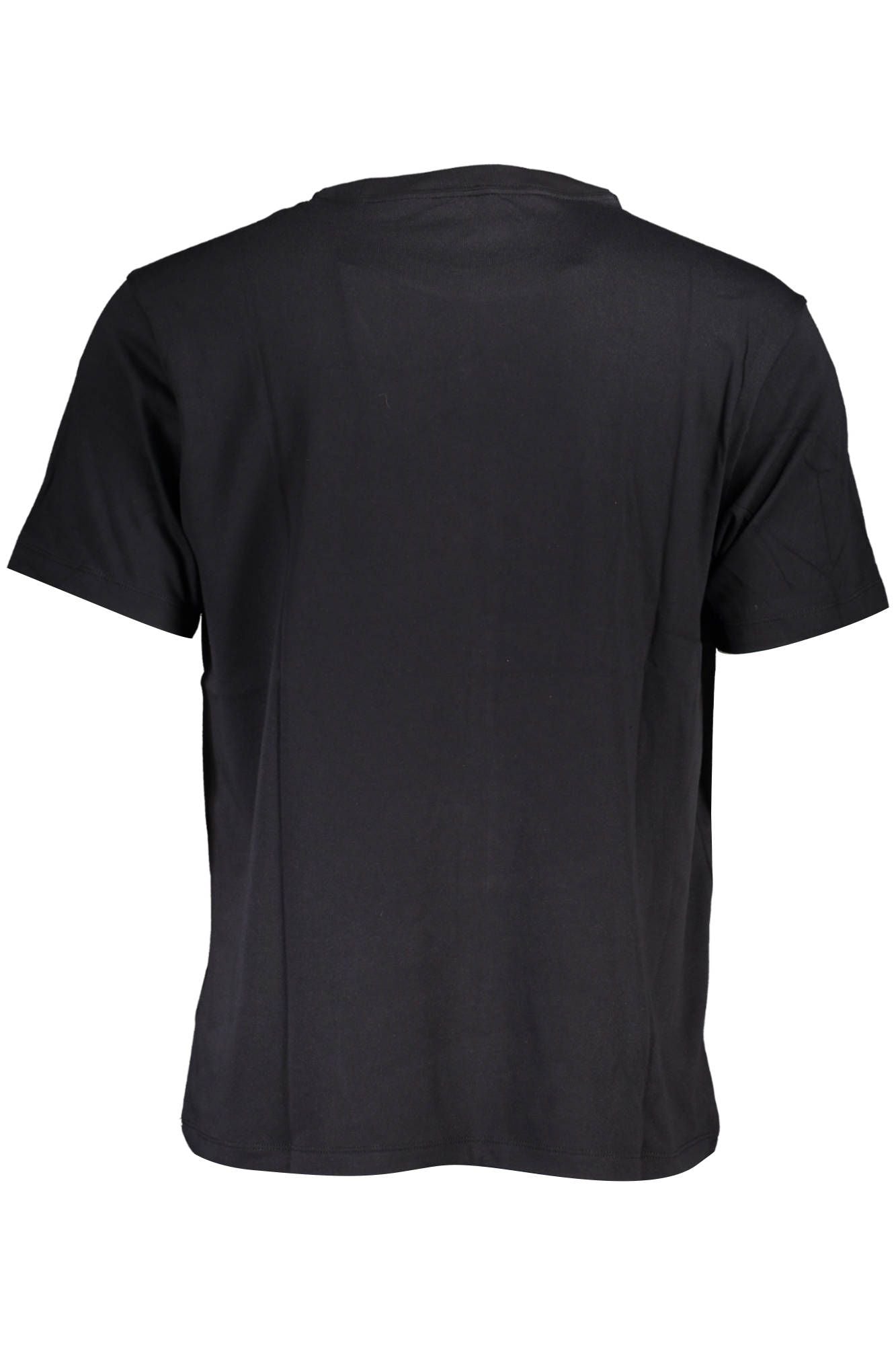 Sleek Black Cotton Tee with Iconic Print