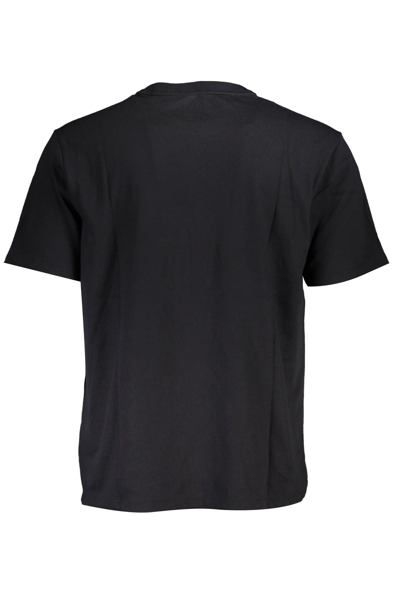 Sleek Black Cotton Tee with Timeless Print