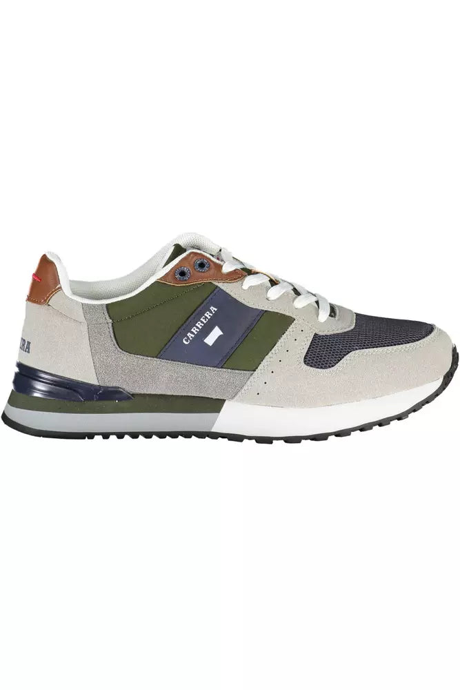 Chic Gray Sports Sneakers with Eclectic Style