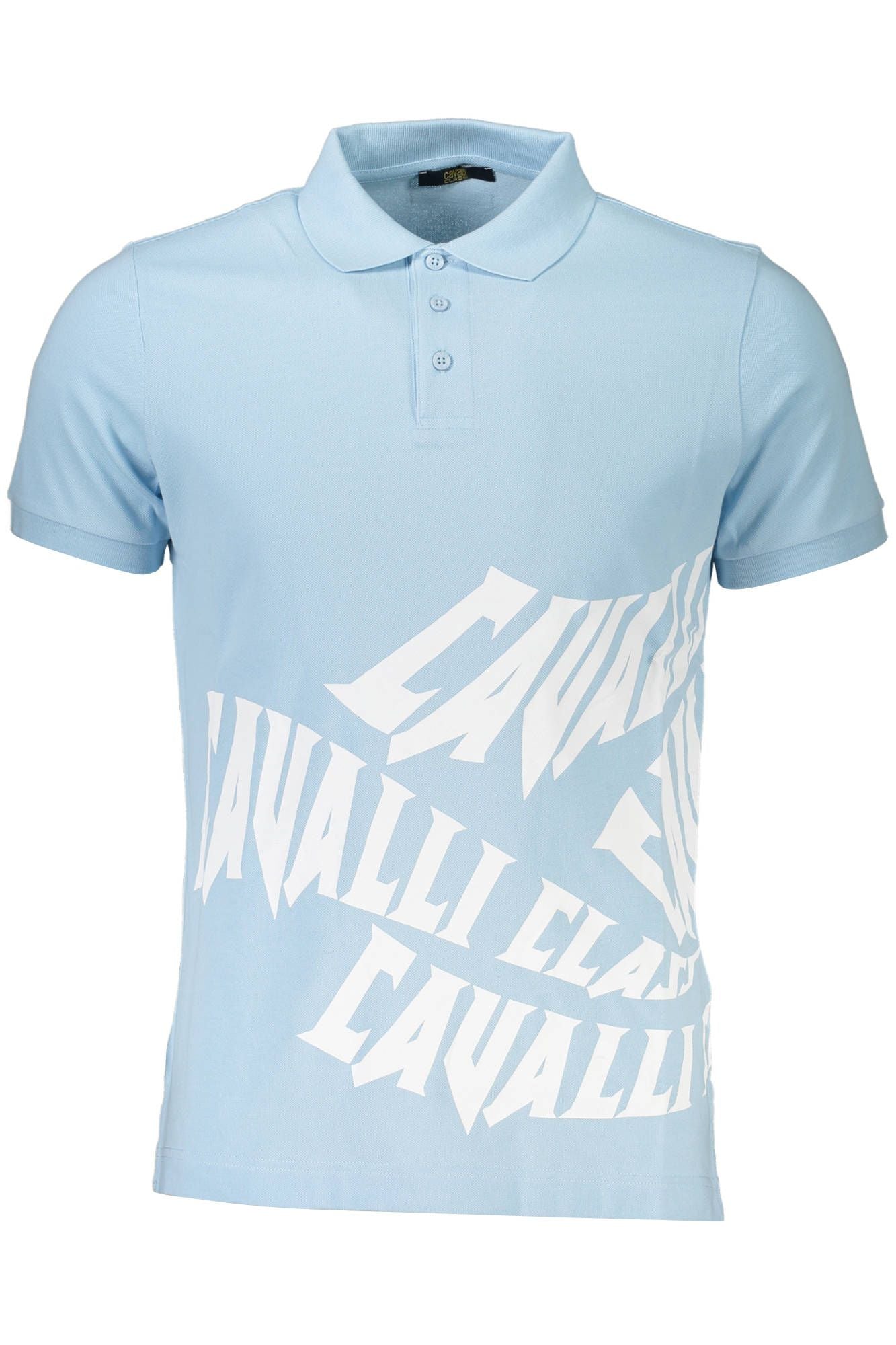 Elegant Light Blue Cotton Polo
