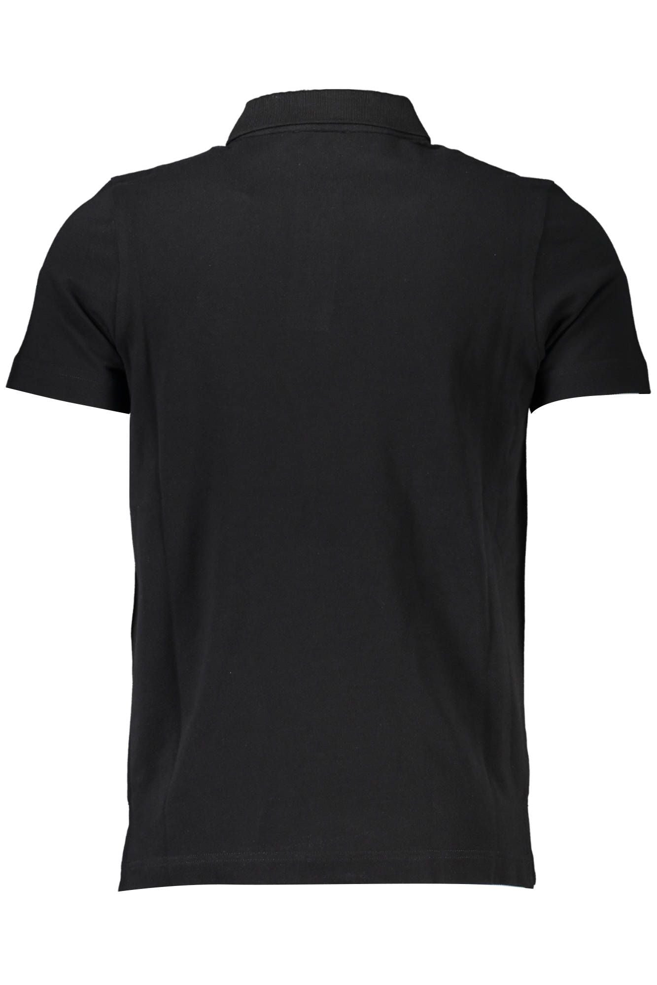 Chic Black Embroidered Cotton Polo Shirt